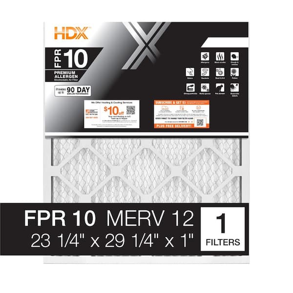 23.25 in. x 29.25 in. x 1 in. Premium Pleated Air Filter FPR 10, MERV 12