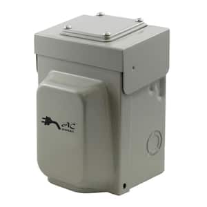20 Amp Locking 4-Prong L14-20 Metal Heavy-Duty Generator Transfer Switch Inlet Box
