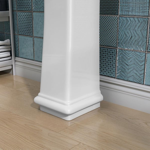 Zeafive 26 in. W x 20 in. D Vitreous China Pedestal Sink Combo