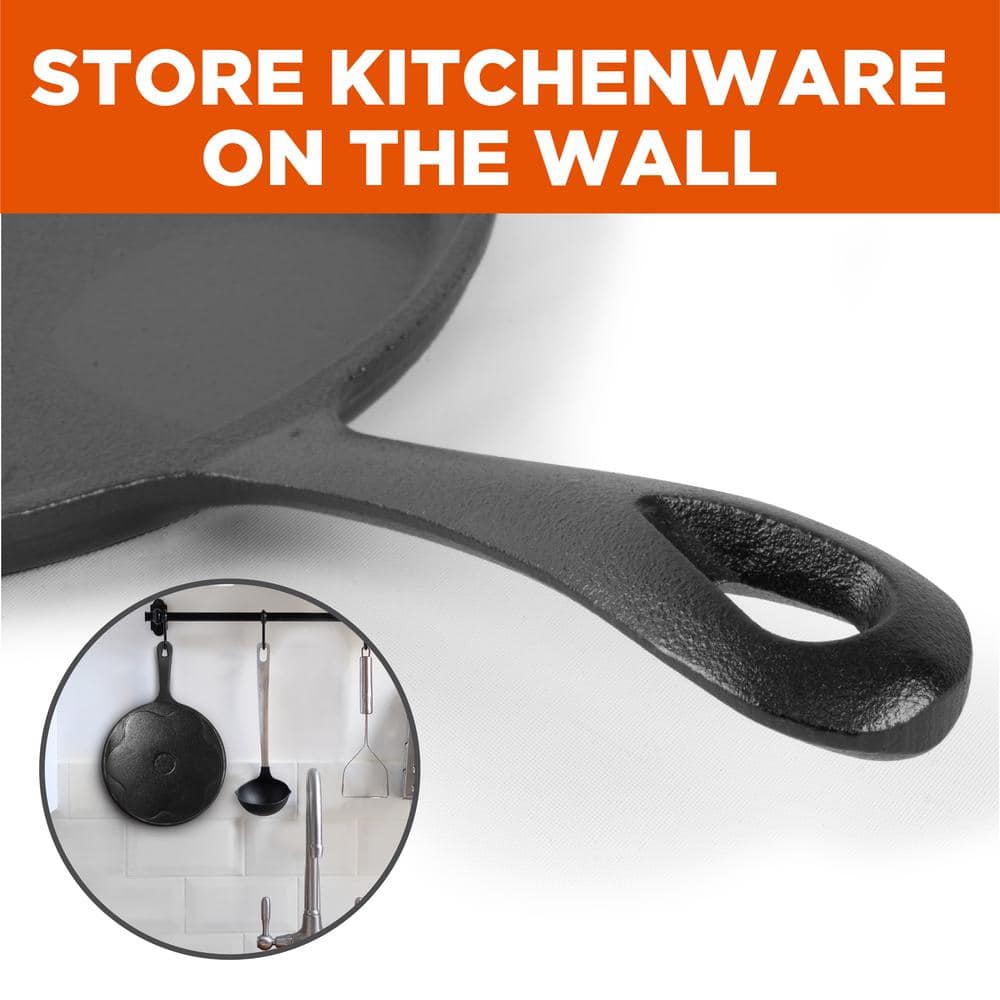Pre-Seasoned Black Cast Iron 3-Piece Griddle Set
