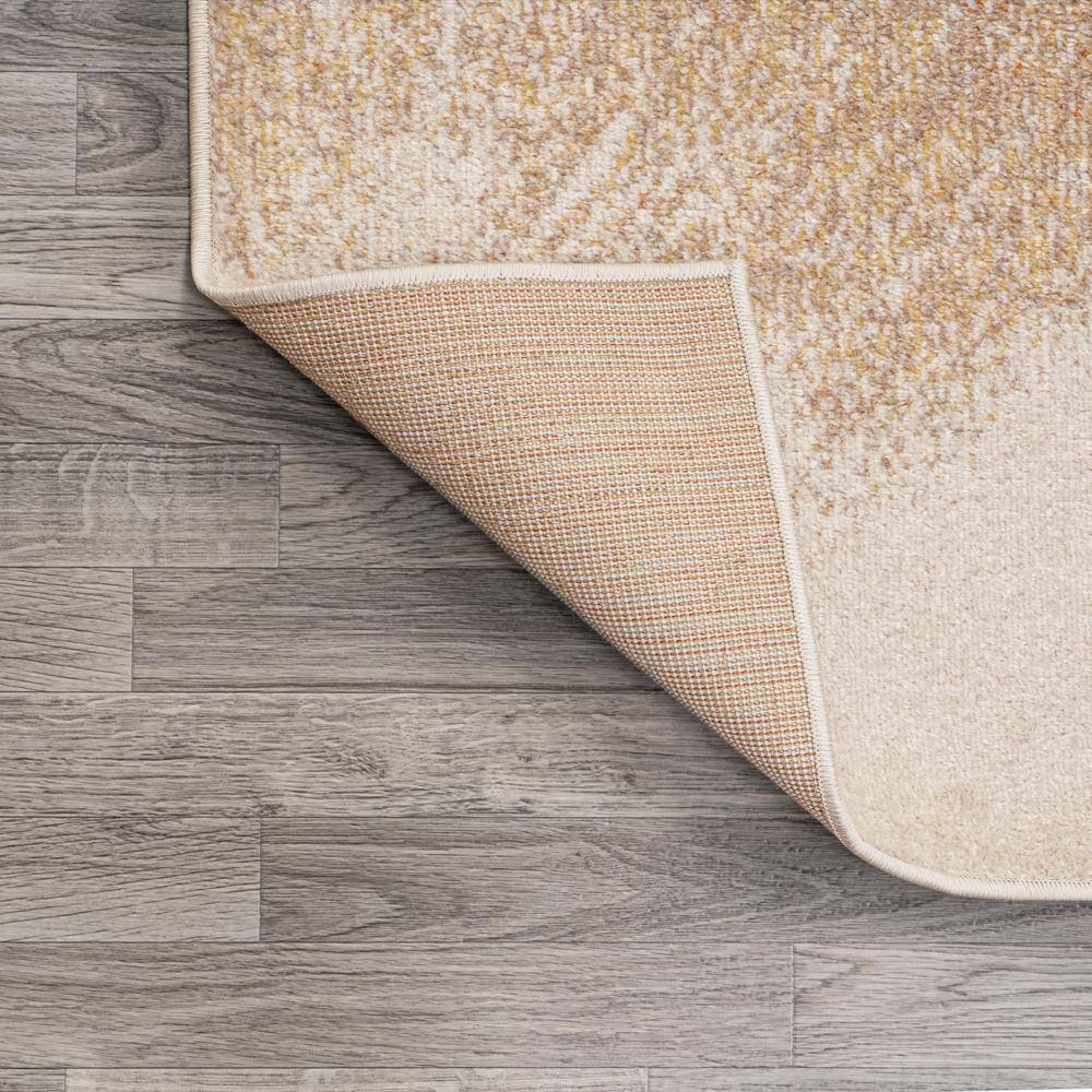 Petalo Abstract Orange Beige Cream Modern Area Rug 3 x 5