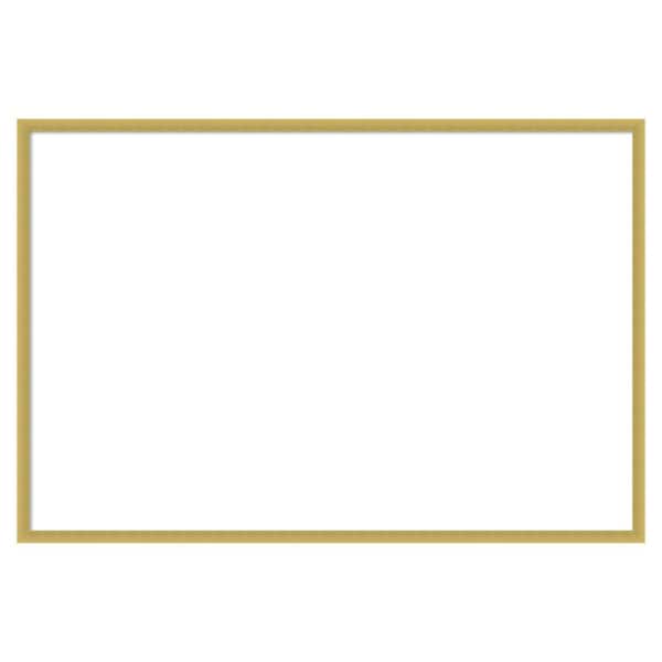 Amanti Art Svelte Polished Gold 37 in. x 25 in. Wood Framed Dry Erase Magnetic Memo Board