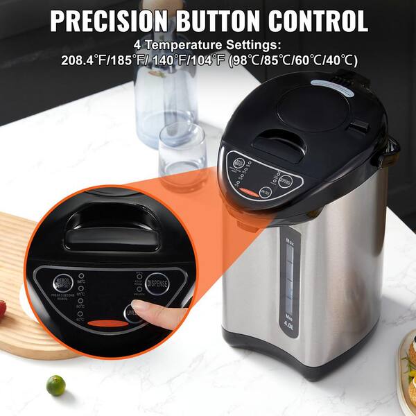 4L Instant Hot Water Dispenser - 2600W Fast Boil, 7 Temps & 7 Volumes, Filter Included, LED Display-1039951
