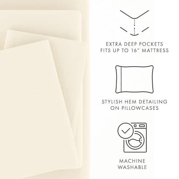 Becky Cameron Solid Microfiber Deep Pocket Sheet Set