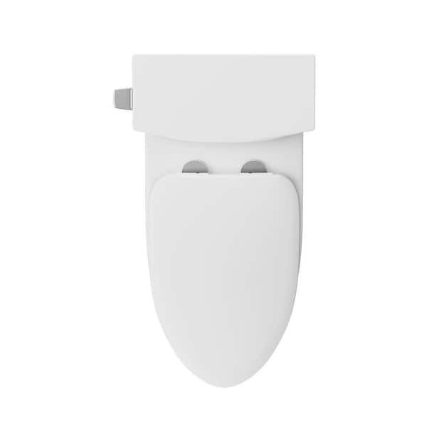 Eridanus Salerno 1-Piece 1.28 GPF Siphonic Jet Single Flush Elongated  Compact Toilet in Crisp White, Seat Included ERI-1T302S - The Home Depot