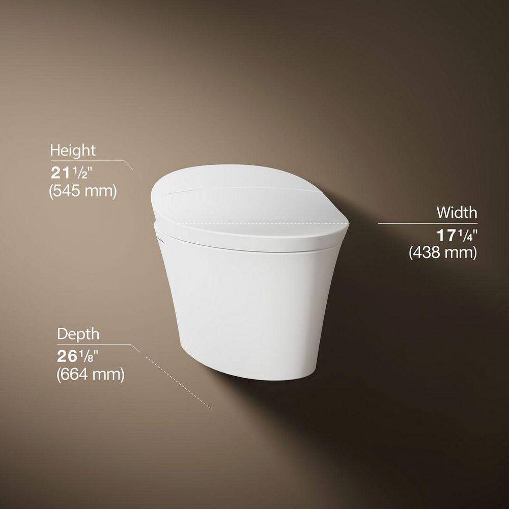 White Wall-Mounted Dual Flush High Efficiency Toilet