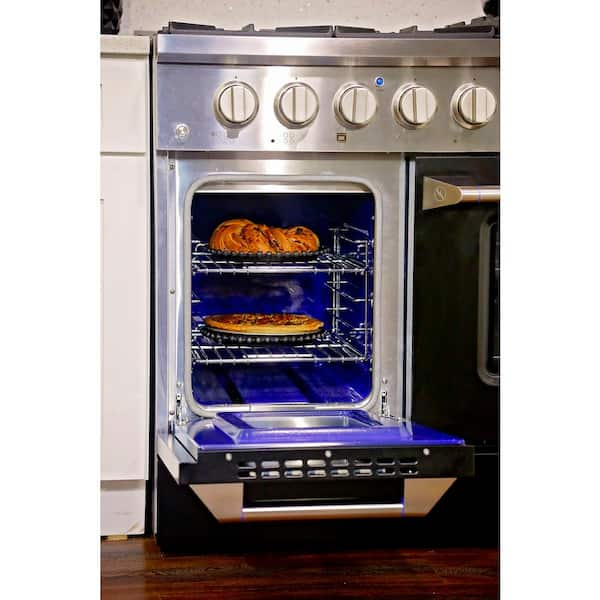 Kucht 48 in. 6.7 cu. ft. Double Oven Dual Fuel Range with Gas Stove and  Electric Oven with Convection Oven in Stainless Steel KDF482-S - The Home  Depot