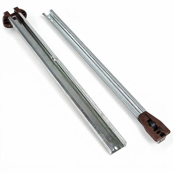Drawer Slide Center Track 16 in. Galvanized Metal Plastic Undermount Soft-Close Heavy Duty Drawer Slides 1 Pack