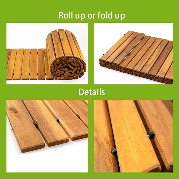 144 in. x 17 in. Garden Roll Out Wooden Pathway