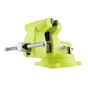 6 in. Mechanics High Visibility Safety Vise with Swivel Base, 4-2/16 in. Throat Depth