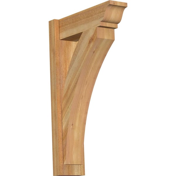 Ekena Millwork 6 in. x 30 in. x 18 in. Western Red Cedar Thorton Traditional Rough Sawn Outlooker