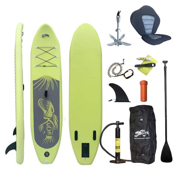KUDA PERFORMANCE SPORT 10.8 ft. Inflatable Stand-Up Paddle Board with Removable Padded Seat and Anchor