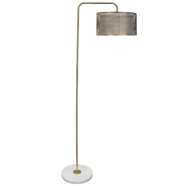 StyleCraft Hastings 68 in. Brass Floor Lamp
