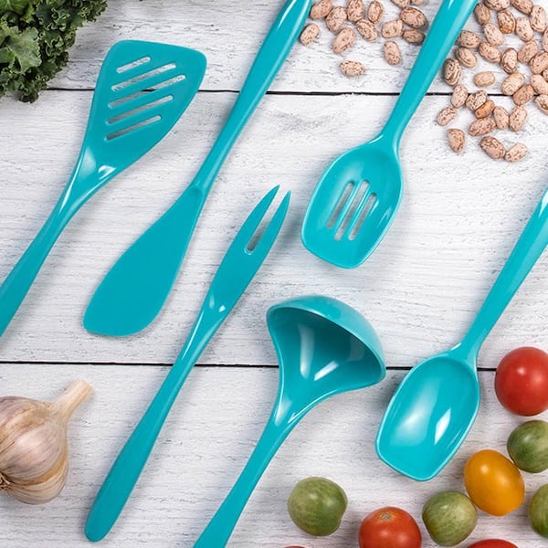 Turquoise Melamine Mini Utensils Set (Set of 6)