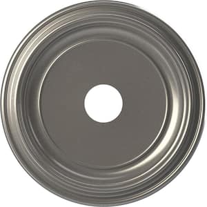 19 in. O.D. x 3-1/2 in. I.D. x 1-1/2 in. P Traditional Thermoformed PVC Ceiling Medallion in Aged Dark Steel
