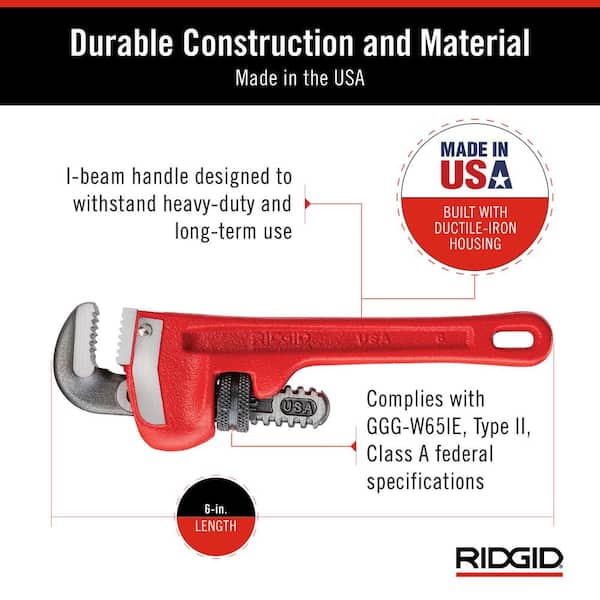 12 Self-Adjusting Dual Material Pipe Wrench