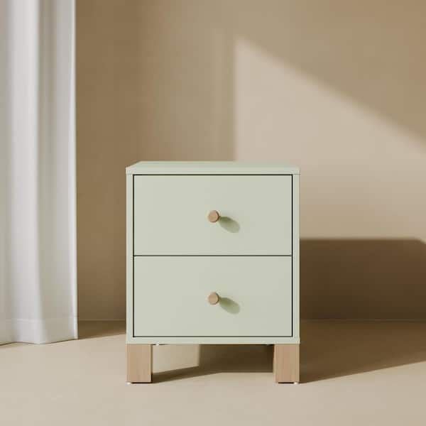California Sage with Driftwood 2 Drawer Nightstand