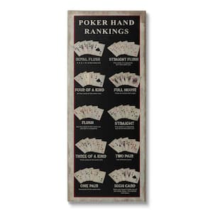 Poker Hand Rankings Card Casino Visual Game Chart By Cindy Jacobs Unframed Typography Art Print 30 in. x 13 in.