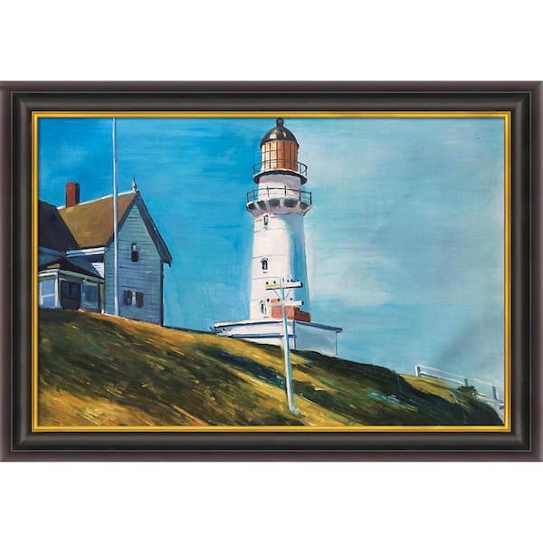 LA PASTICHE Light at 2-Lights by Edward Hopper Opulent Framed Abstract Art Print 30 in. x 42 in.