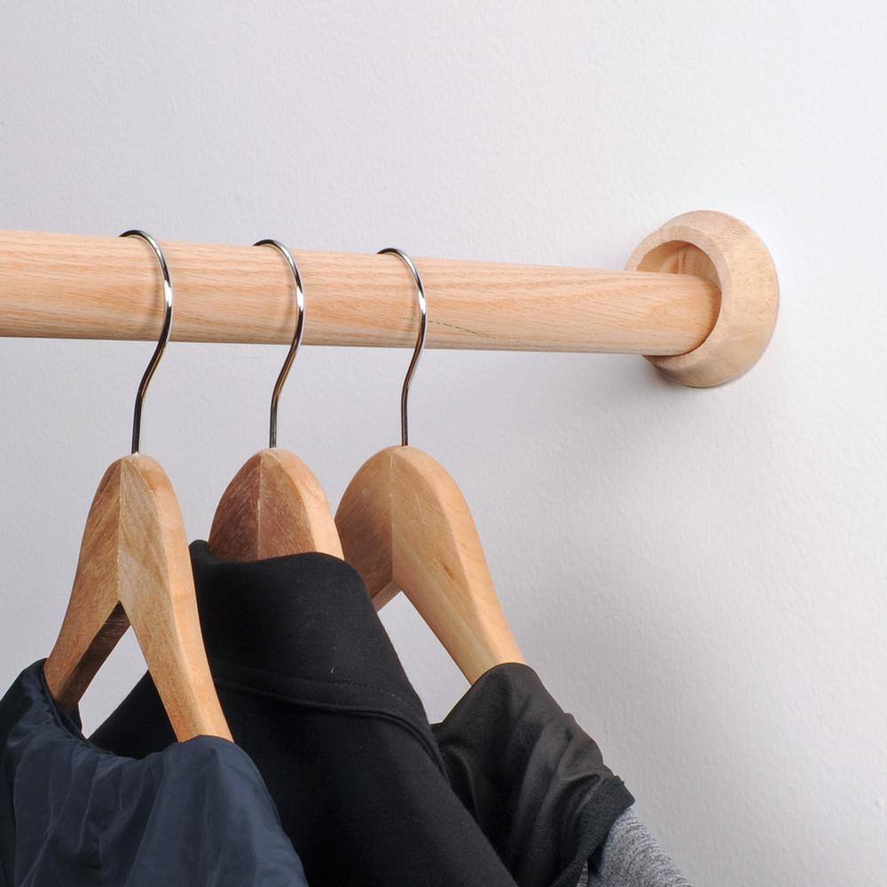 Waddell Natural Maple Round Closet Rod Socket Set