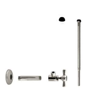 1/2 in. IPS x 3/8 in. O.D. x 12 in. Corrugated Supply Kit with Cross Handle, Satin Nickel