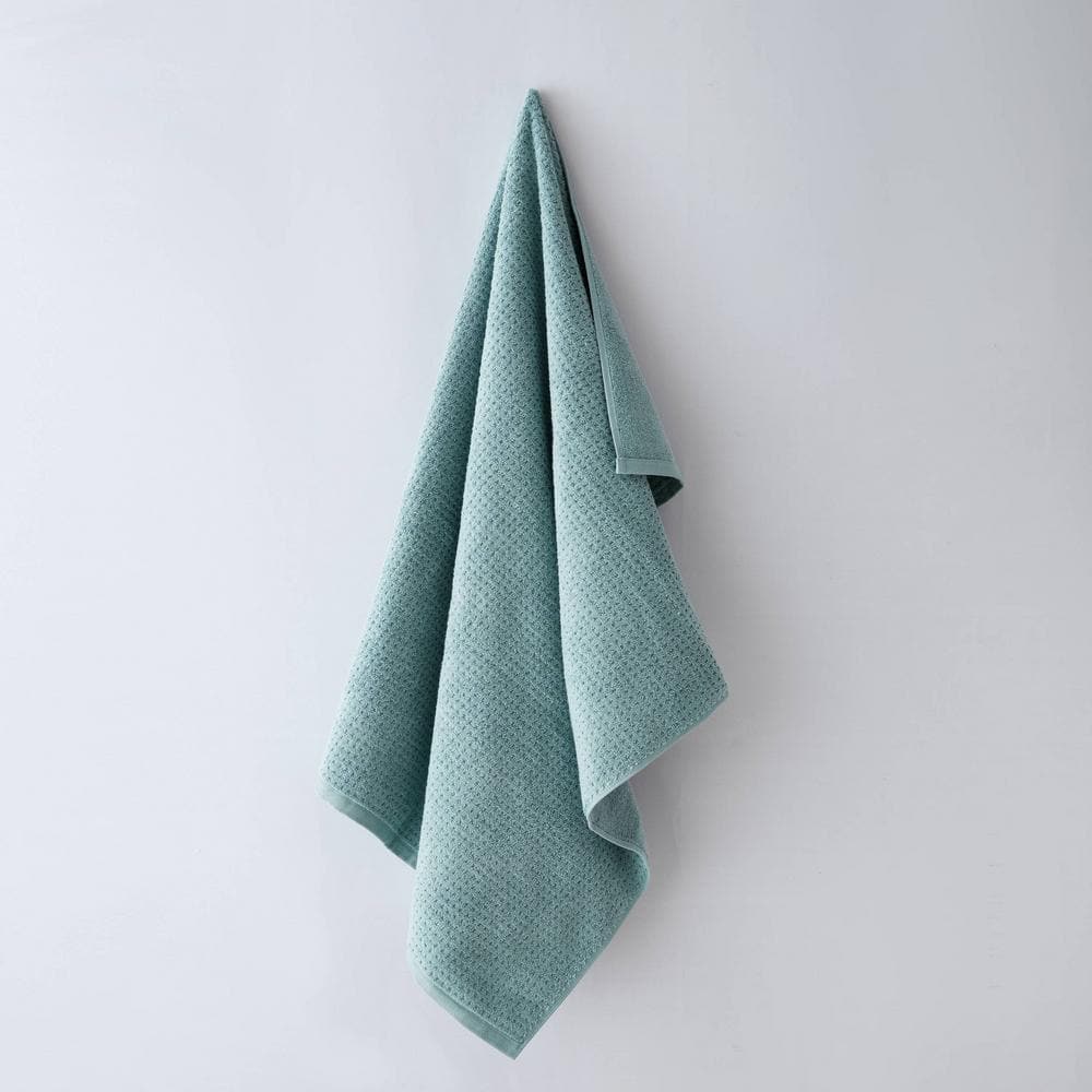 Light Blue Cotton Textured 6-Piece Towel Set