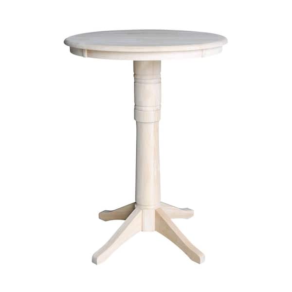 International Concepts Olivia 30 in. Unfinished Round Ready to Finish Bar Table