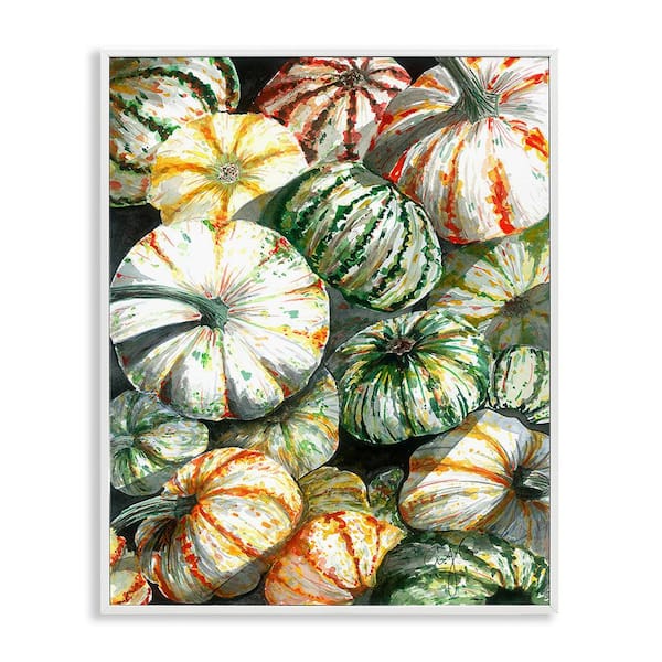 Stupell Industries Mixed Gourd Pattern by Alexandria Gilbert Kincaid 1-Piece Framed Graphic Print Nature Poster Art Print 30 in. x 24 in.