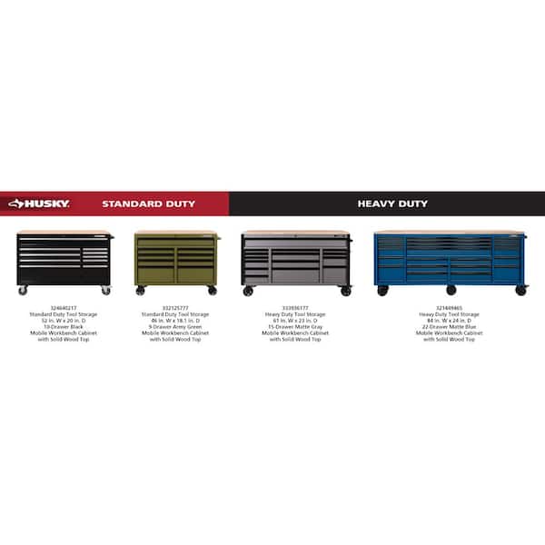 Husky Modular Tool Storage 52 in. W x 20 in. D Standard Duty Black