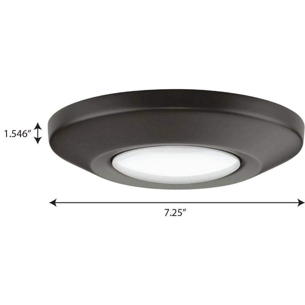 Antique Bronze 7.25" Aluminum LED Flush Mount Downlight