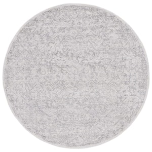 Marquee Gray 6 ft. x 6 ft. Abstract Gradient Round Area Rug