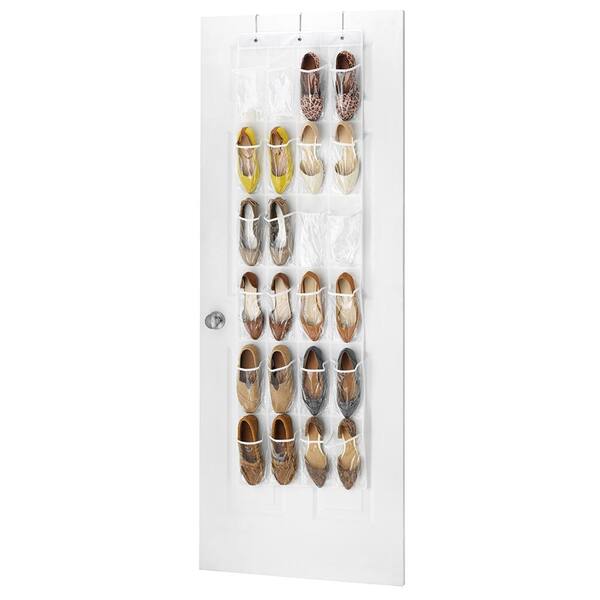 Whitmor 64 in. H 12-Pair Clear Vinyl Hanging Shoe Organizer 6044-13-CTF -  The Home Depot