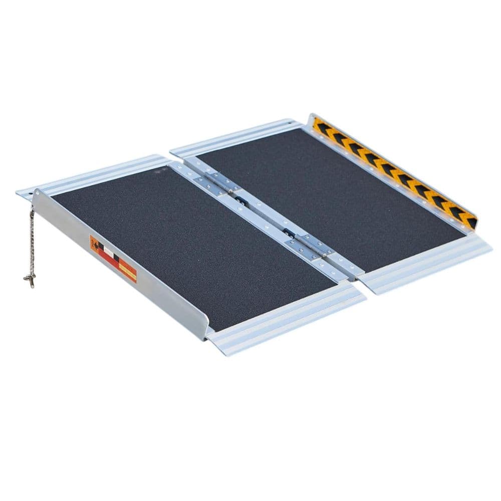 2 Leg Ramp 2 Feet Portable Folding Wheelchair Ramp Non-Skid Aluminum Threshold ...