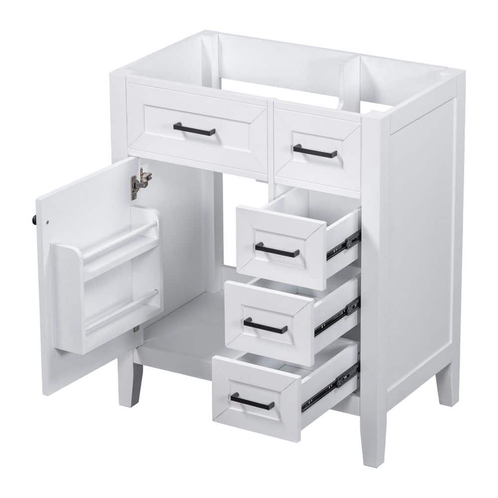 Modern Freestanding 30 in. Bath Vanity Cabinet without Top in White with Dr