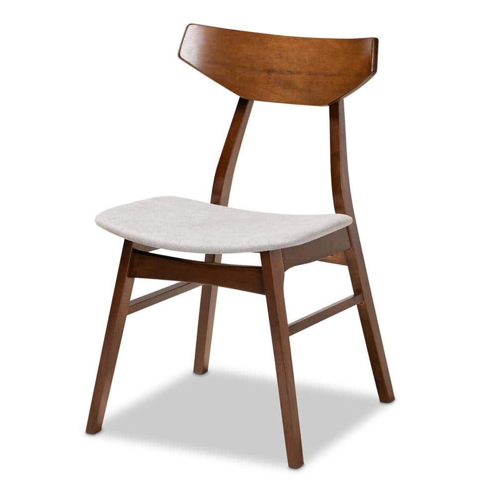 Walnut Brown Upholstered Leather and Cane Dining Chair Set