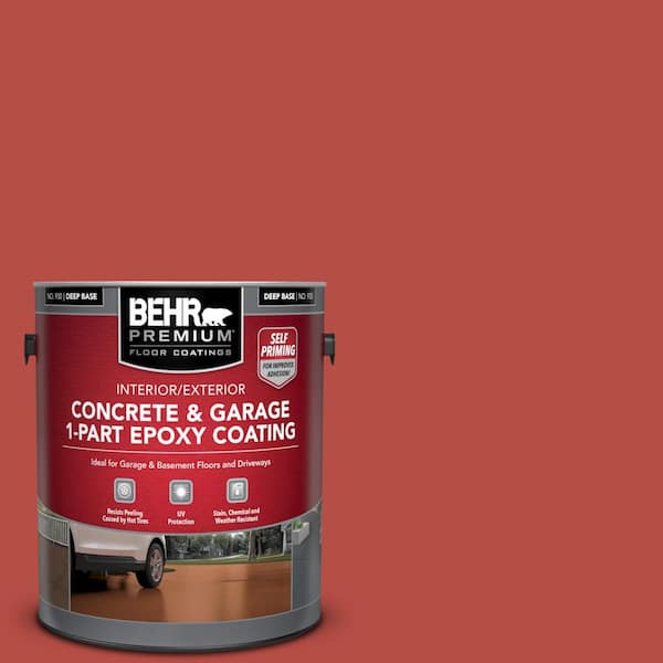 BEHR PREMIUM 1 gal. #M160-7 Raging Bull Self-Priming 1-Part Epoxy Satin Interior/Exterior Concrete and Garage Floor Paint