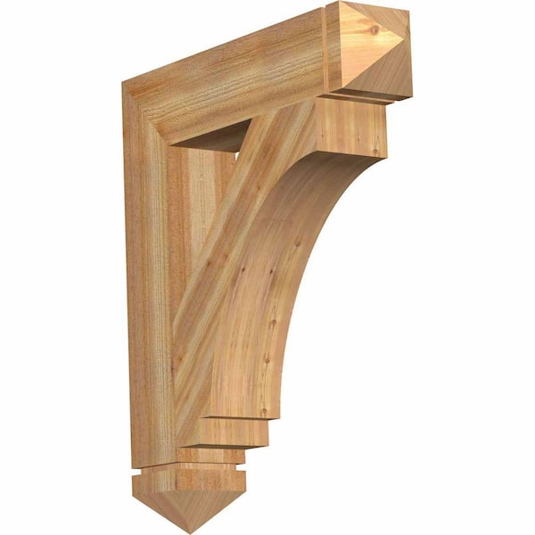 Ekena Millwork 6 in. x 34 in. x 30 in. Western Red Cedar Imperial Arts and Crafts Rough Sawn