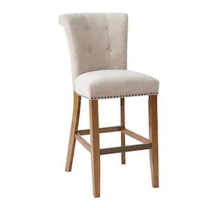 Weldon 30 in. Cream Wood Bar Stool