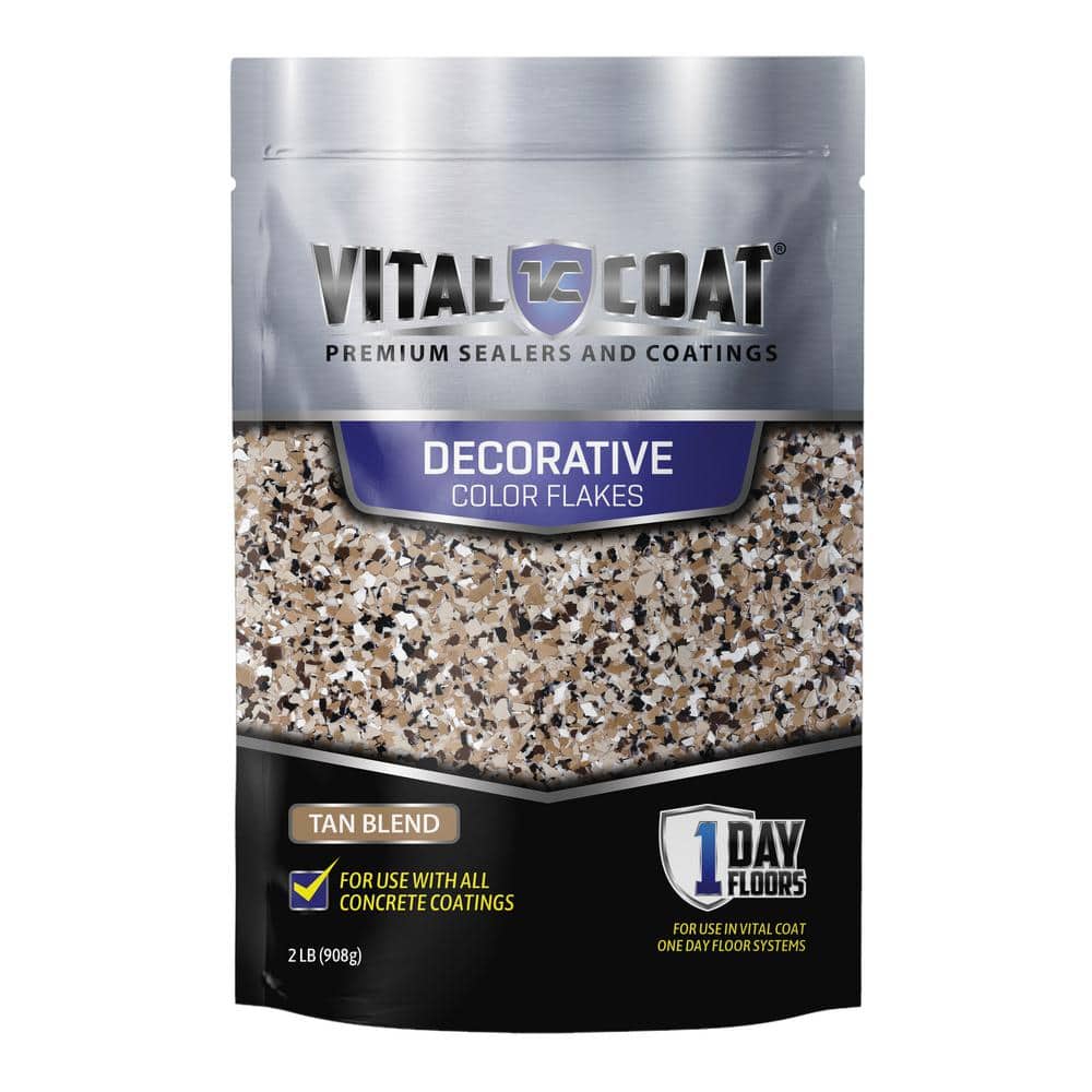 2 lbs. 1/4 in. Concrete Sealer Decorative Vinyl Color Chips Tan Blend price history on PriceWatchPro