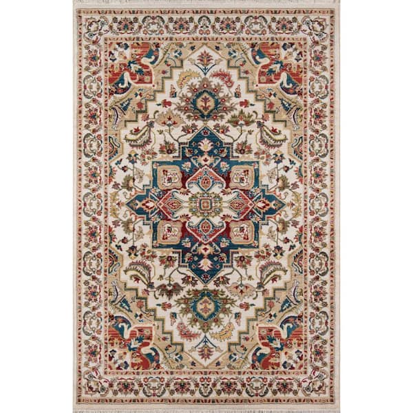 Momeni Lenox Ivory 3 ft. 3 in. X 5 ft. 3 in. Indoor Area Rug