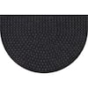 TrafficMaster Onyx Dots Black 24 in. x 36 in. Rubber Half Round Non-Slip Indoor Outdoor Door Mat