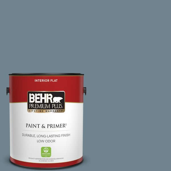 BEHR PREMIUM PLUS 1 gal. #PPF-37 Rocky Creek Flat Low Odor Interior Paint & Primer