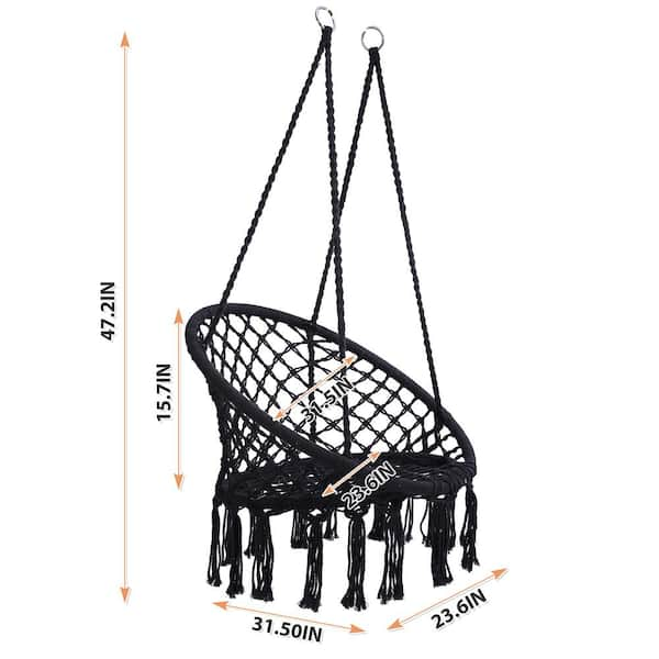 maocao hoom Portable Hammock Chair Macrame Swing Hanging Cotton