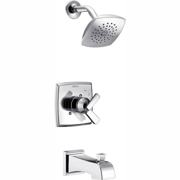 Delta Ashlyn 1-Handle Pressure Balance Tub and Shower Faucet Trim Kit in Chrome (Valve Not Included)