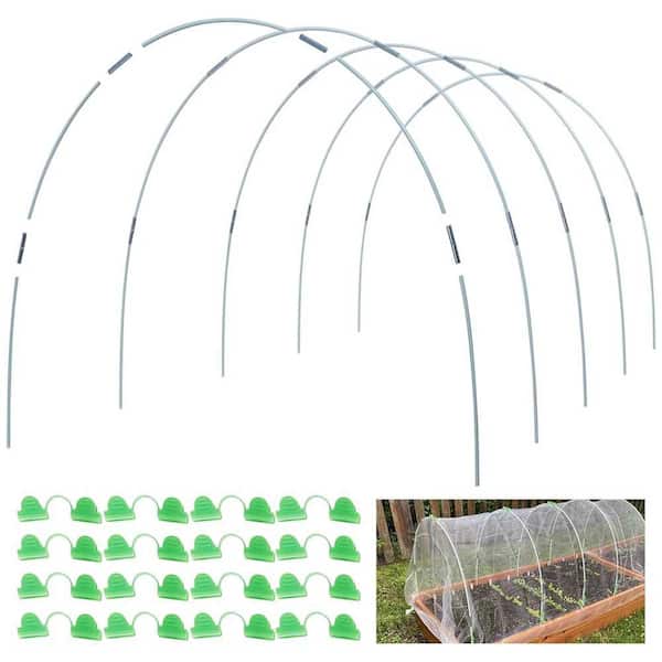 17 in. Rust-Free Fiberglass Garden Hoops for DIY Grow Tunnels, 25-Pack
