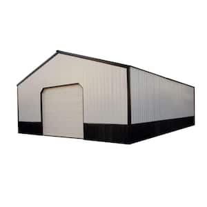 Anniston 24 ft. x 30 ft. x 9 ft. Wood Pole Barn Garage Kit without Floor