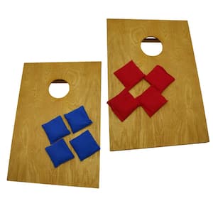 4 ft. L x 2 ft. W Premium Acacia Wood Corn Hole Boards and Bean Bag Toss Set (Includes 8 Bean Bags)