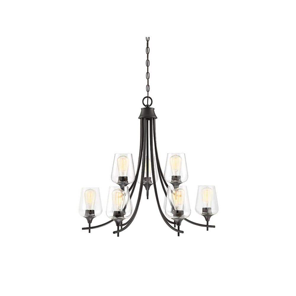 Savoy House 30 in. W x 28 in. H 9Light English Bronze Tiered