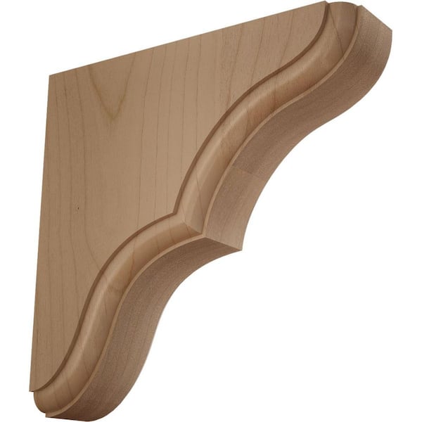 1-3/4 in. x 5-1/2 in. x 5-1/2 in. Alder Stratford Wood Bracket