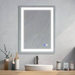 24 in. W x 32 in. H Rectangular Frameless Anti-Fog Dimmable Vertical/Horizontal Wall Mount LED Bathroom Vanity Mirror